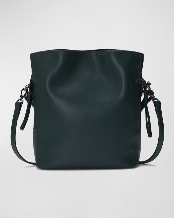 Eimertasche mit gedrehtem Griff, magnetischem Schnürzug und Umhängegurt
