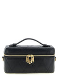 Mini‑Kasten‑Umhängegurt‑Tasche aus Leder mit doppelt‑T‑Logo und Kette